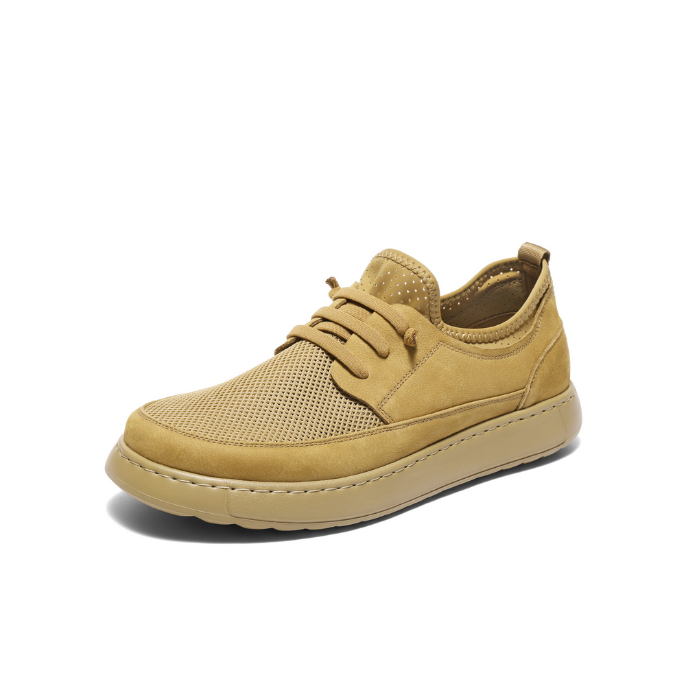 百丽网面透气休闲鞋男鞋2025夏季新款舒适厚底套脚工装鞋A1954BM5