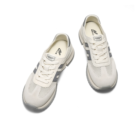 百丽网面透气休闲运动鞋男2025新款夏季户外慢跑阿甘鞋A1967BM5