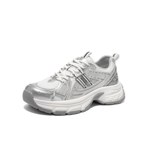 百丽蓝鲸老爹鞋男鞋2025春新商场同款厚底增高休闲运动鞋8QS01AM5