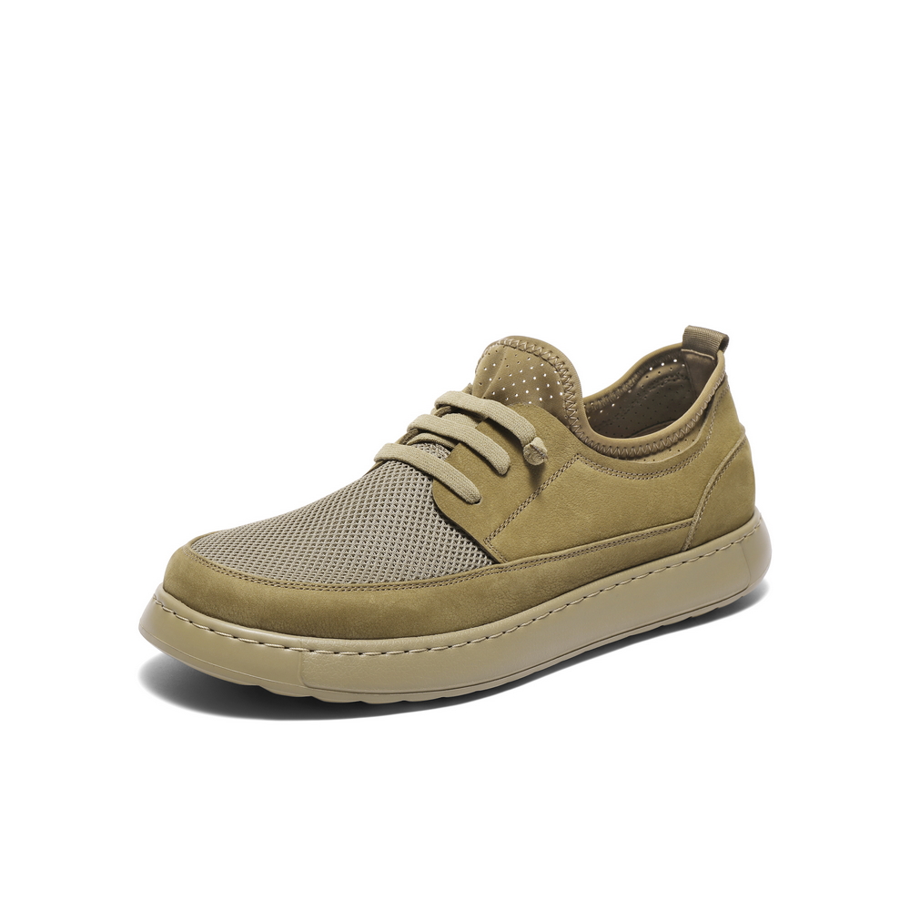 百丽网面透气休闲鞋男鞋2025夏季新款舒适厚底套脚工装鞋A1954BM5