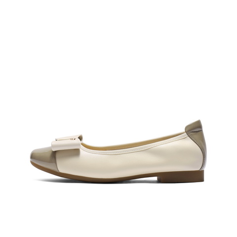 百丽舒适软底平底便鞋女2025春新商场同款真皮通勤单鞋D8G1DAQ5