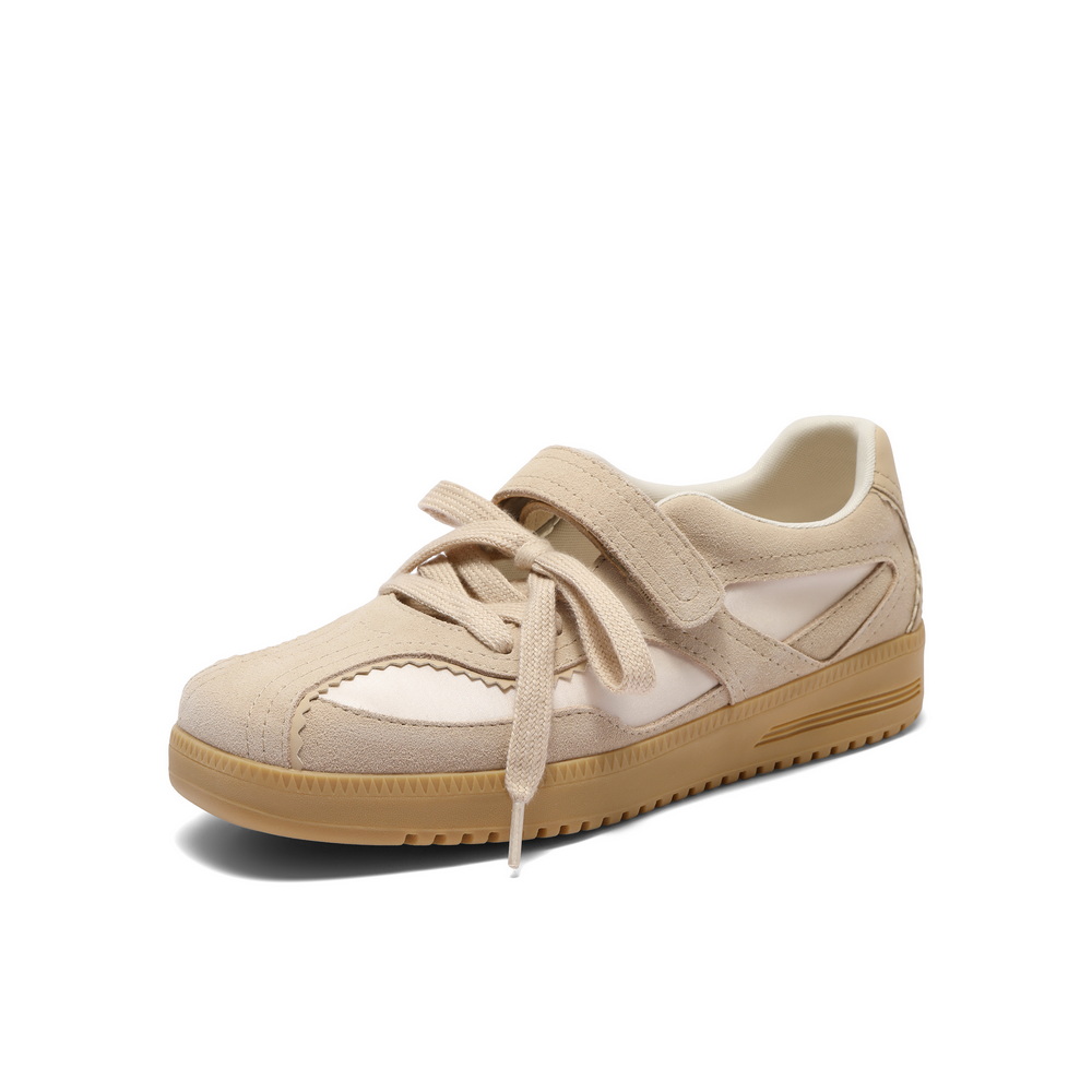 百丽运动风休闲玛丽珍鞋女2025春新魔术贴休闲德训鞋D8N1DAA5