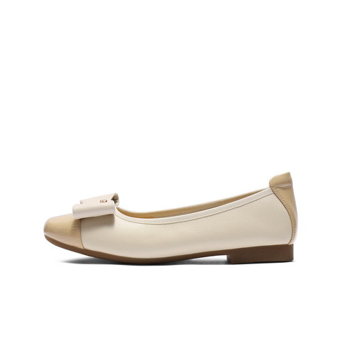 百丽舒适软底平底便鞋女2025春新商场同款真皮通勤单鞋D8G1DAQ5