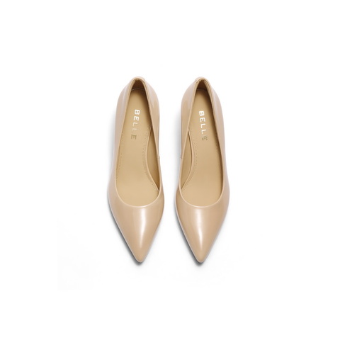 百丽尖头时尚优雅单鞋2025春新真皮气质显瘦高跟鞋3O403AQ5