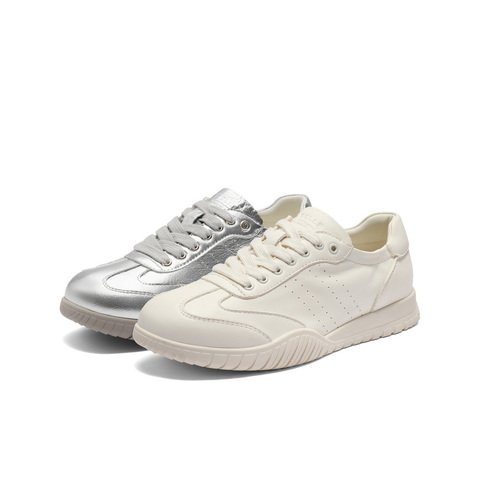 百丽薄底阿甘鞋女2025春新商场同款真皮运动风休闲鞋D8M1DAM5