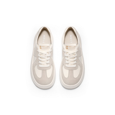 百丽休闲圆头板鞋2025春新增高厚底小白鞋B2529AM5