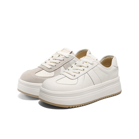 百丽休闲圆头板鞋2025春新增高厚底小白鞋B2529AM5