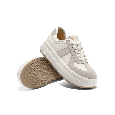 百丽休闲圆头板鞋2025春新增高厚底小白鞋B2529AM5