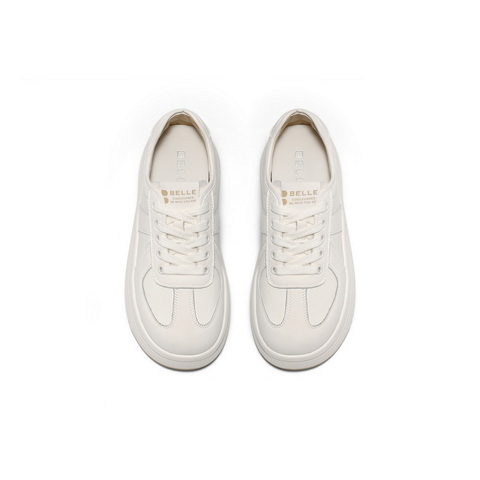 百丽休闲圆头板鞋2025春新增高厚底小白鞋B2529AM5