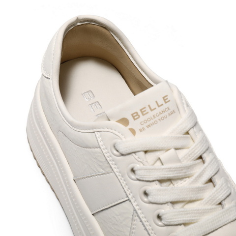 百丽休闲圆头板鞋2025春新增高厚底小白鞋B2529AM5