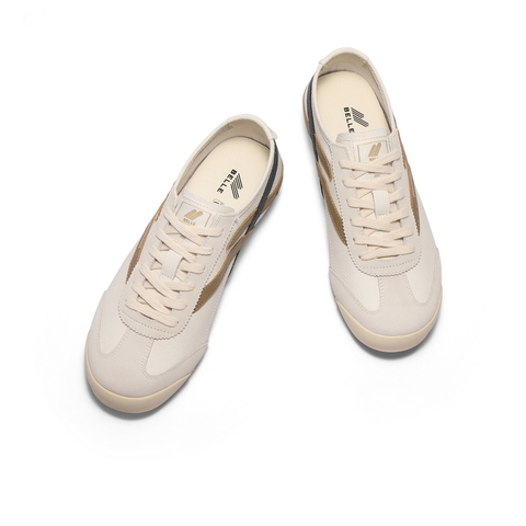 百丽撞色休闲板鞋男2025新款夏季商场同款复古潮搭德训鞋8TE01BM5