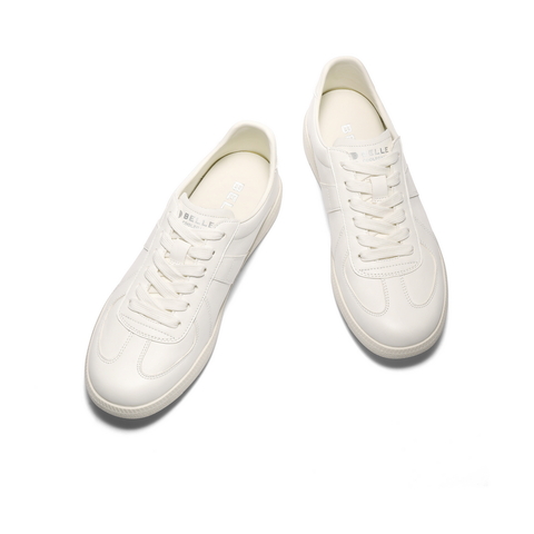 百丽时尚百搭小白鞋男2025新款夏商场同款牛皮革休闲板鞋8TD01BM5