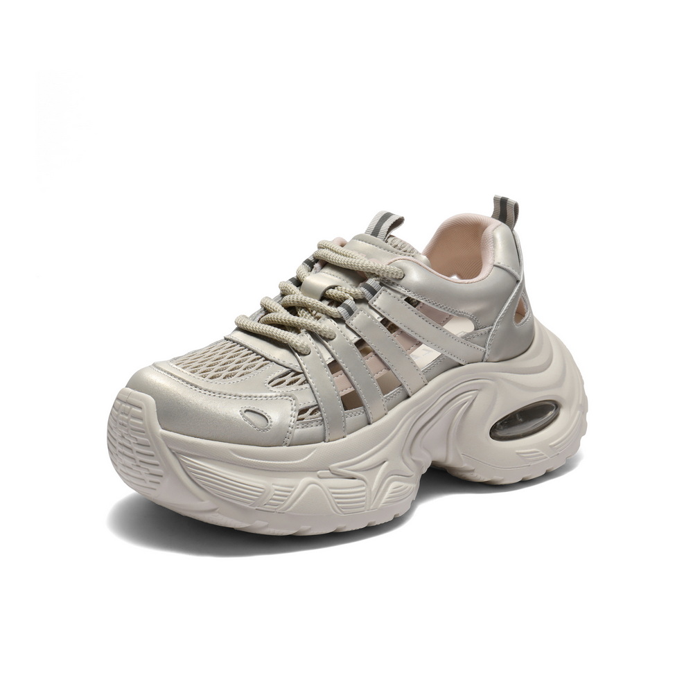 百丽透气网老爹鞋女2025夏新商场同款厚底休闲鞋D9K1DBM5