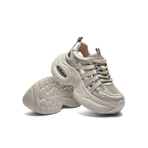 百丽透气网老爹鞋女2025夏新商场同款厚底休闲鞋D9K1DBM5