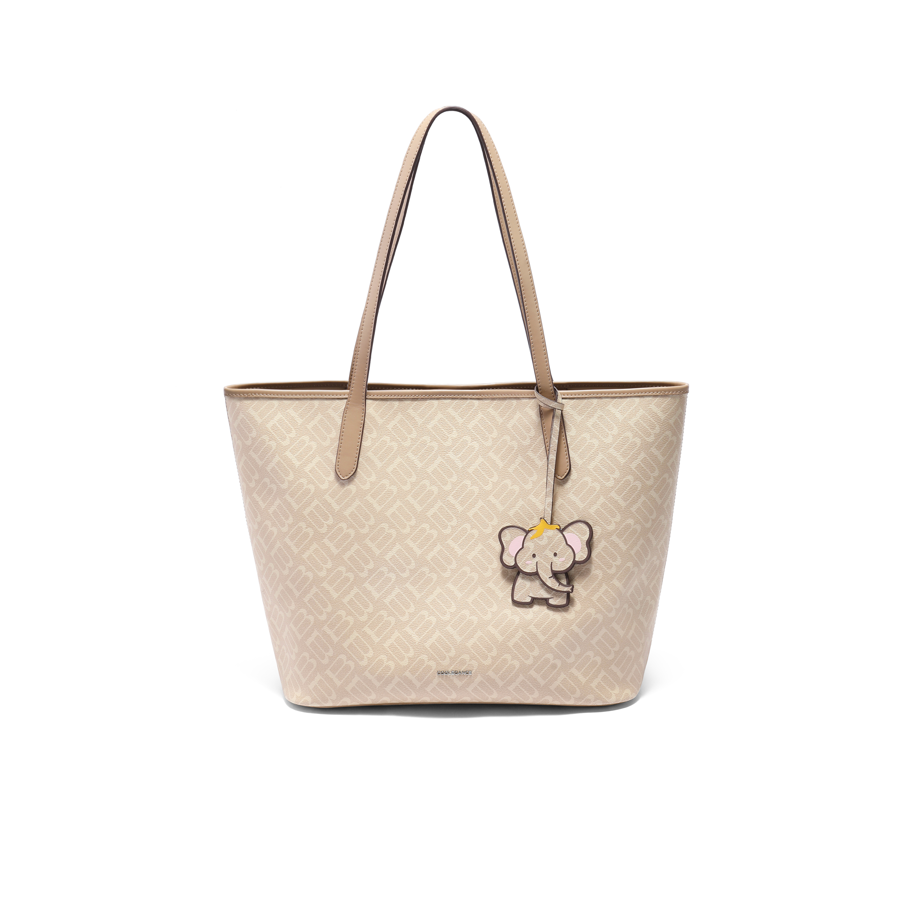 百丽包女25夏商场同款复古老花小飞象单肩手提大号托特包X7375BX5