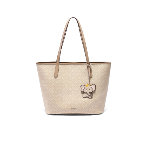 百丽包女25夏商场同款复古老花小飞象单肩手提大号托特包X7375BX5