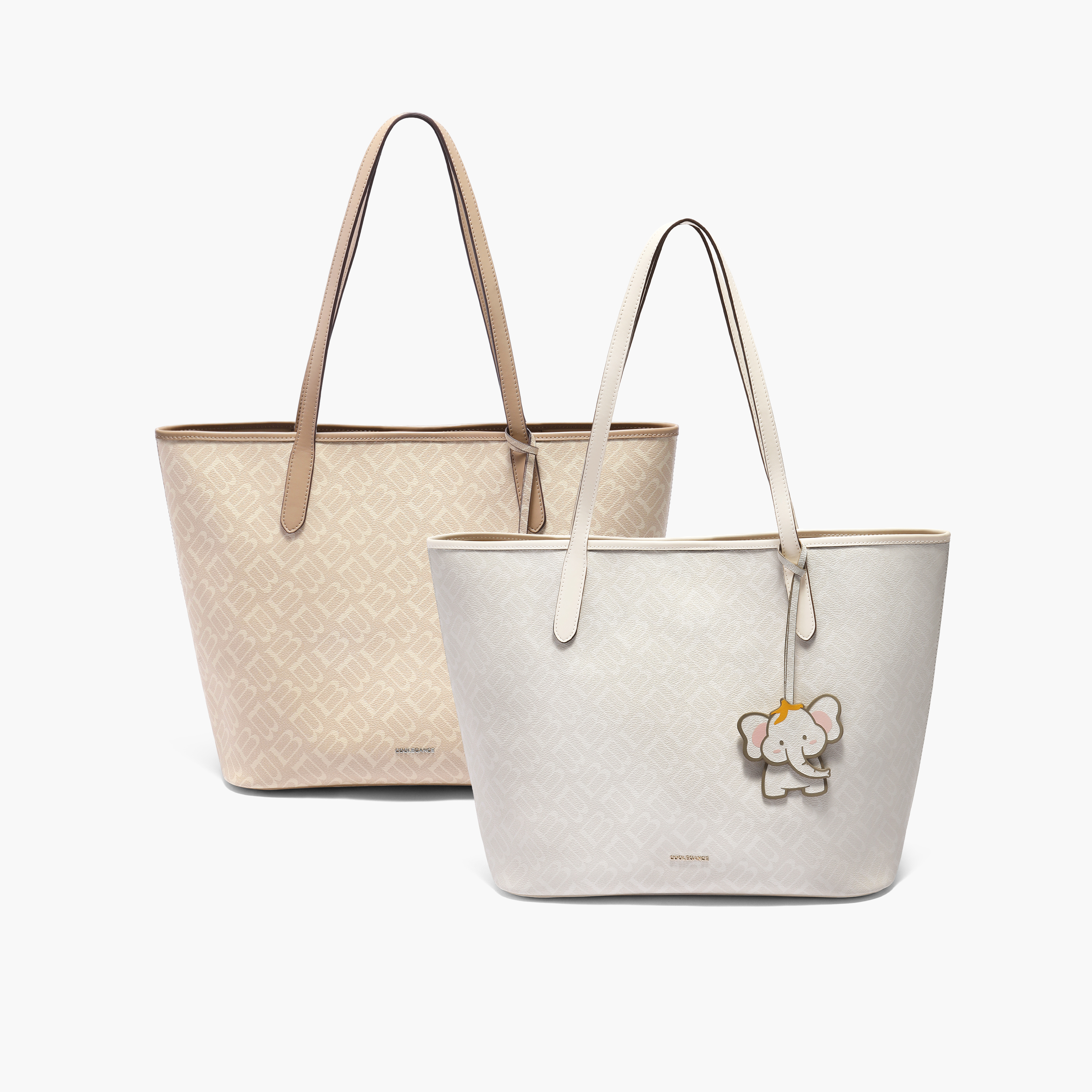 百丽包女25夏商场同款复古老花小飞象单肩手提大号托特包X7375BX5