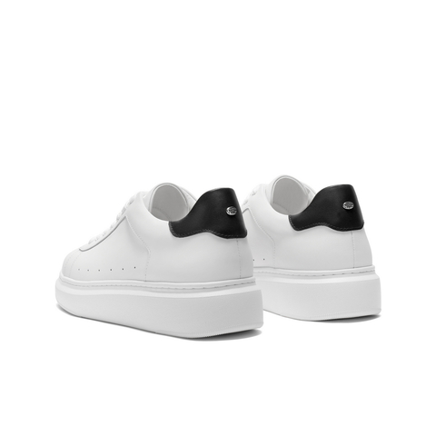 百丽时尚百搭小白鞋男2025新款秋季牛皮革厚底休闲板鞋D5R20CM5