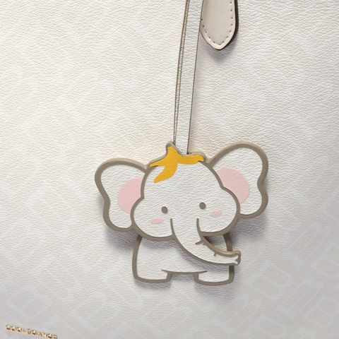 百丽包女25夏商场同款复古老花小飞象单肩手提大号托特包X7375BX5