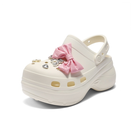 百丽时尚两穿洞洞鞋女2025夏新商场同款厚底包头拖鞋D9G1DBL5