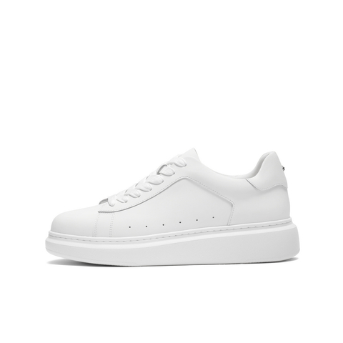 百丽时尚百搭小白鞋男2025新款秋季牛皮革厚底休闲板鞋D5R20CM5