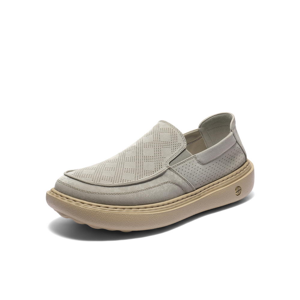 百丽透气布鞋男2025新款夏季商场同款厚底一脚蹬休闲鞋8SW02BM5