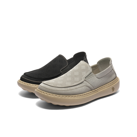 百丽透气布鞋男2025新款夏季商场同款厚底一脚蹬休闲鞋8SW02BM5