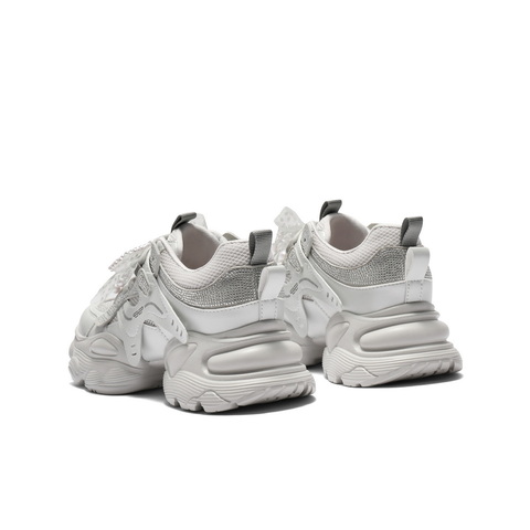 百丽时尚闪钻网老爹鞋女2025夏新厚底增高休闲鞋D9H1DBM5