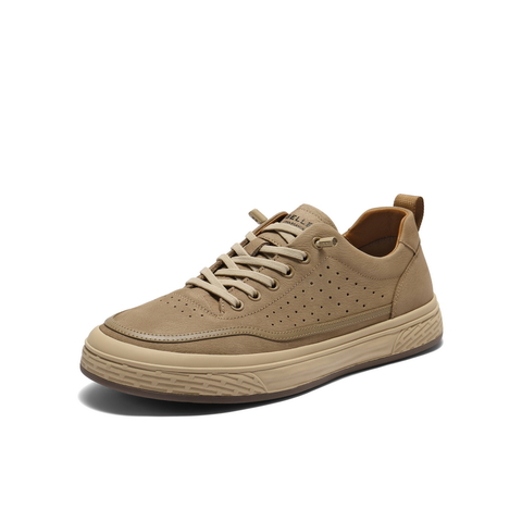 百丽打孔透气休闲鞋男鞋2025新款夏季时尚百搭一脚蹬板鞋A2001BM5