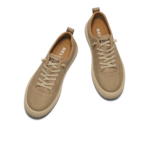 百丽打孔透气休闲鞋男鞋2025新款夏季时尚百搭一脚蹬板鞋A2001BM5