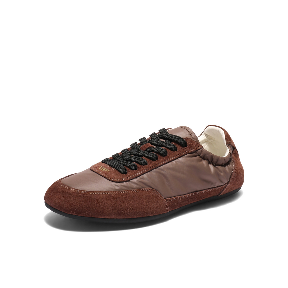 百丽复古撞色德训鞋男2025新款秋季商场同款薄底休闲板鞋8TH01CM5