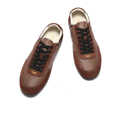 百丽复古撞色德训鞋男2025新款秋季商场同款薄底休闲板鞋8TH01CM5