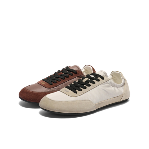 百丽复古撞色德训鞋男2025新款秋季商场同款薄底休闲板鞋8TH01CM5