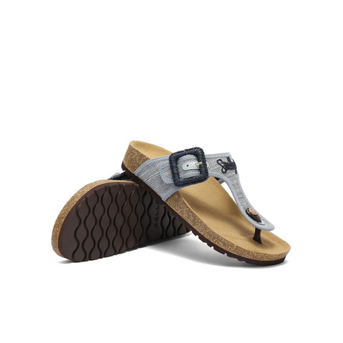 百丽SMEILEY联名勃肯鞋女2025夏新商场同款休闲夹脚拖鞋BFAE6BT5