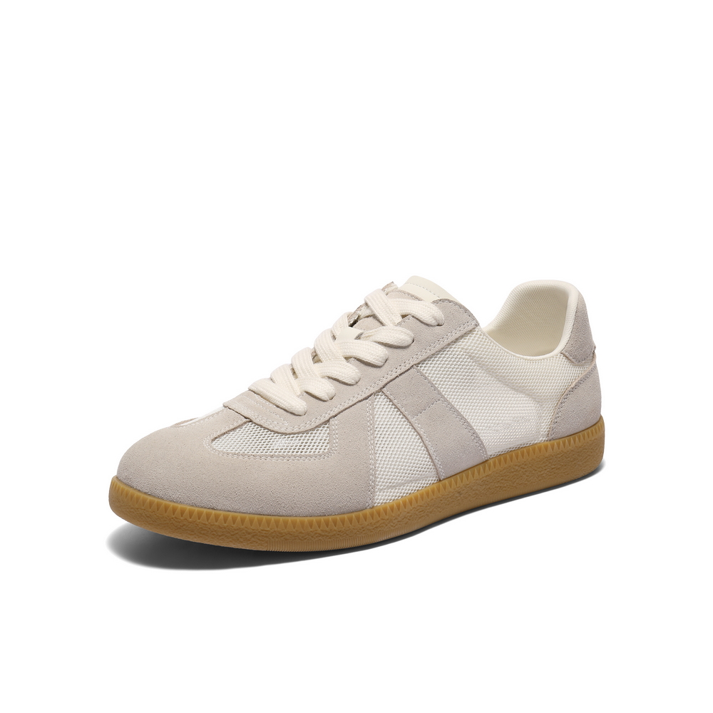 百丽网面透气休闲板鞋男2025新款夏季拼接撞色复古德训鞋A1994BM5