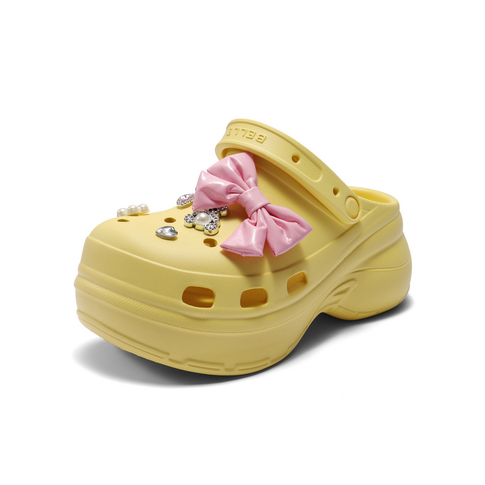 百丽时尚两穿洞洞鞋女2025夏新商场同款厚底包头拖鞋D9G1DBL5