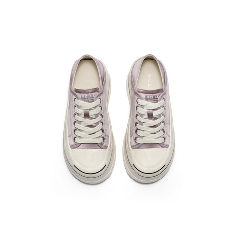 百丽厚底增高帆布鞋女2025秋新便捷一鞋两穿休闲板鞋B2673CM5