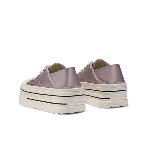 百丽厚底增高帆布鞋女2025秋新便捷一鞋两穿休闲板鞋B2673CM5