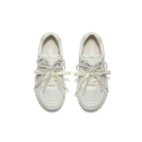 百丽舒适透气网面休闲鞋女2025夏新时尚双鞋带薄底休闲鞋B2729BM5