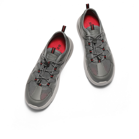 百丽网面休闲健步鞋男2025新款秋商场同款厚底户外运动鞋8TK01CM5