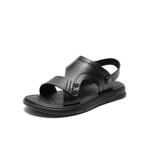 百丽舒适休闲凉鞋男2025新款夏季商场同款牛皮革凉拖两穿8UQ01BL5