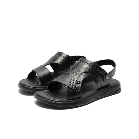 百丽舒适休闲凉鞋男2025新款夏季商场同款牛皮革凉拖两穿8UQ01BL5