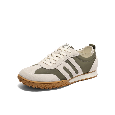 百丽休闲运动鞋男2025秋季新商场同款复古德训慢跑阿甘鞋8UC01CM5