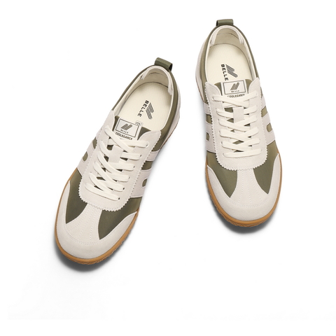 百丽休闲运动鞋男2025秋季新商场同款复古德训慢跑阿甘鞋8UC01CM5