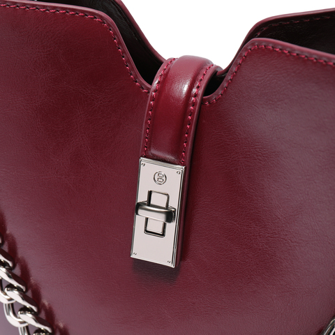 百丽包包女2025秋季新商场同款质感通勤单肩斜挎水桶包BL837CX5