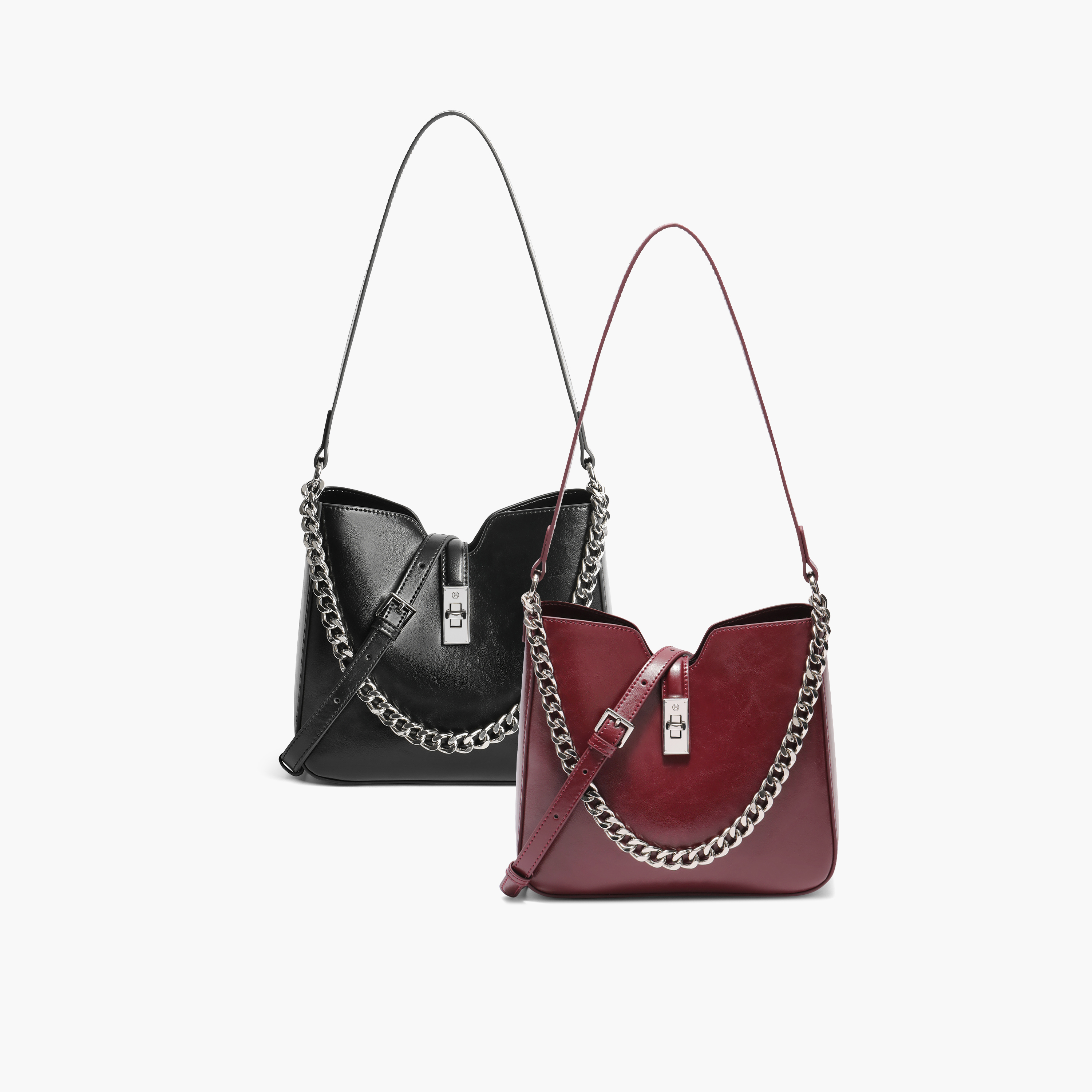 百丽包包女2025秋季新商场同款质感通勤单肩斜挎水桶包BL837CX5