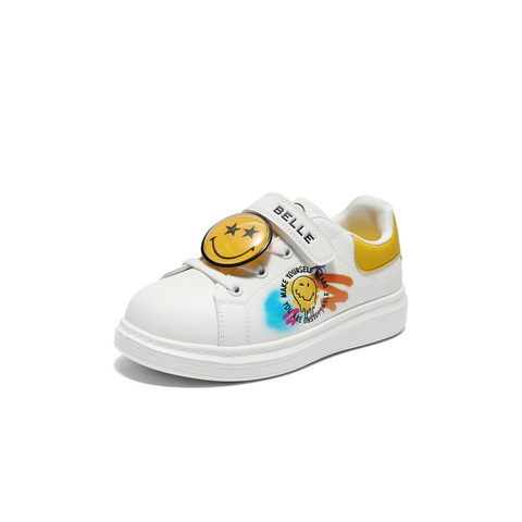 百丽SMEILEY联名板鞋女童25秋新上商场同款可爱小白鞋K6615C85
