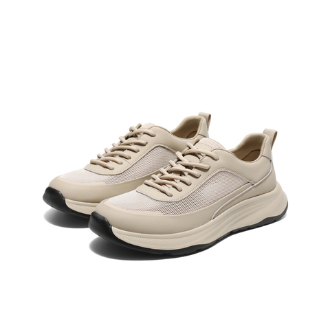 百丽网面透气健步鞋男2024夏季轻盈厚底增高休闲运动鞋A1916BM4