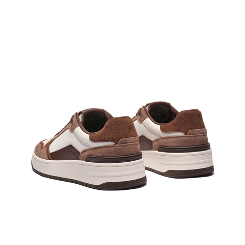 百丽拼接撞色休闲板鞋2025新款秋季厚底增高简约潮流男鞋A2044CM5