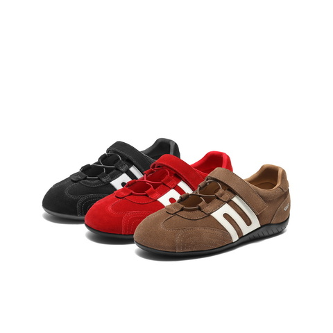 百丽时尚撞色阿甘鞋女2025秋新商场同款薄底免系带休闲鞋E2Q1DCM5